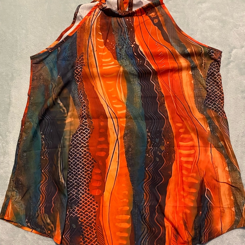 Multicolor Halter Neck Women's Top - Picture 2 of 5